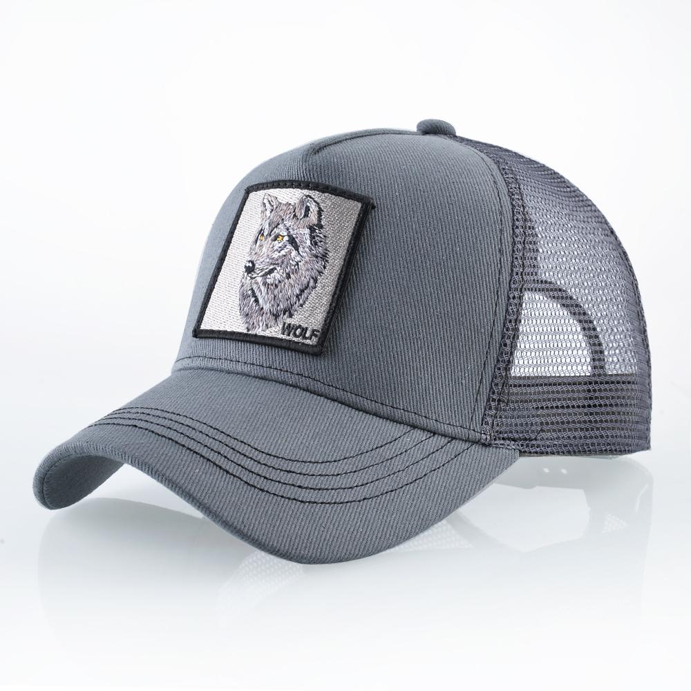 Snapback Caps Sommer Atmungsaktive Baseball Cap Frauen Coole Streetwear Wolf Trucker Bones Hip Hop Hüte 56-60cm von Joom DACH