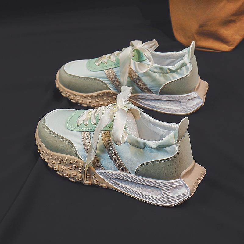 Sneaker Damen Allround Cortez Freizeitschuhe Flach Leicht Weiche Sohle Laufschuhe Dad-Schuhe 40 grün von Joom DACH