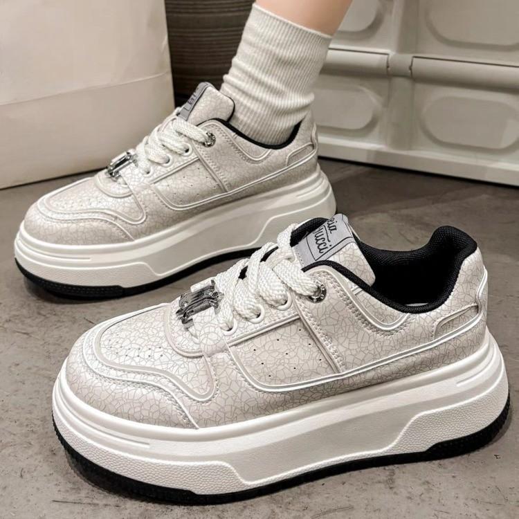 Sneaker Damen Frühling Neu Vielseitige Plateau Weiße Schuhe Lässige Board Schuhe 40 von Joom DACH