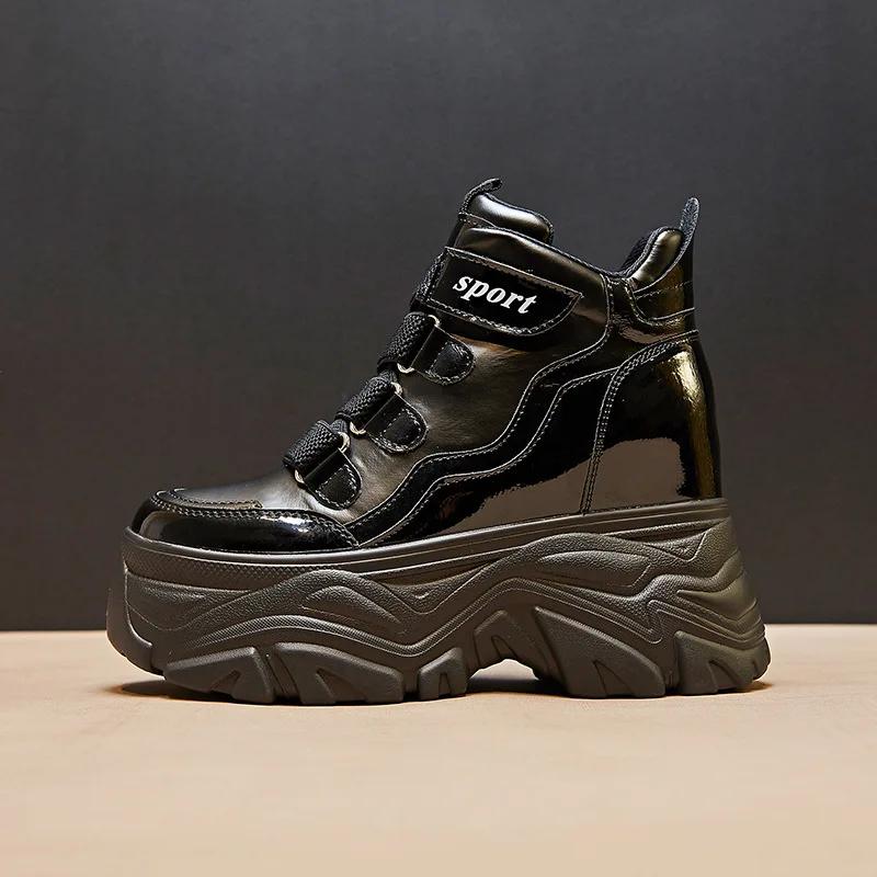 Sneaker Damenstiefel Schuhe für Damen 8cm Britischer Stil Kurze Stiefel Herbst und Winter Neuer Stil Studenten Koreanische Baumwollschuhe 38 schwarz von Joom DACH