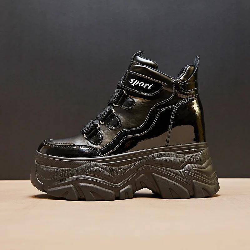 Sneaker Damenstiefel Schuhe für Damen 8cm Britischer Stil Kurze Stiefel Herbst und Winter Neuer Stil Studenten Koreanische Baumwollschuhe 38 schwarz von Joom DACH