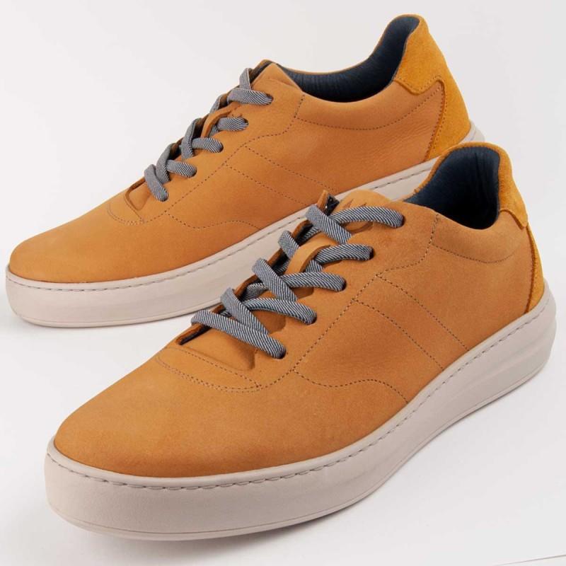 Herrenleder-Sneaker. Purapiel Novas 102773 45 amarillo-farbe von Joom DACH