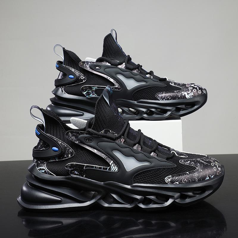 Sneaker Herren Frühling und Herbst Neu Große Größe Blade Daddy Schuhe Lässige Socken Schuhe Tide Flying Weaving Laufschuhe Tide Schuhe 46 schwarz von Joom DACH