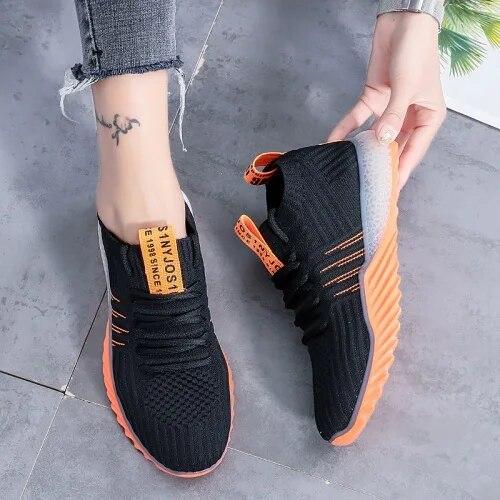 Sneakers Chaussures Femme Fashion Plateau Damen Schnürschuhe Vulkanisierte Schuhe Atmungsaktives Mesh Casual Sportschuhe für Damen 36 von Joom DACH