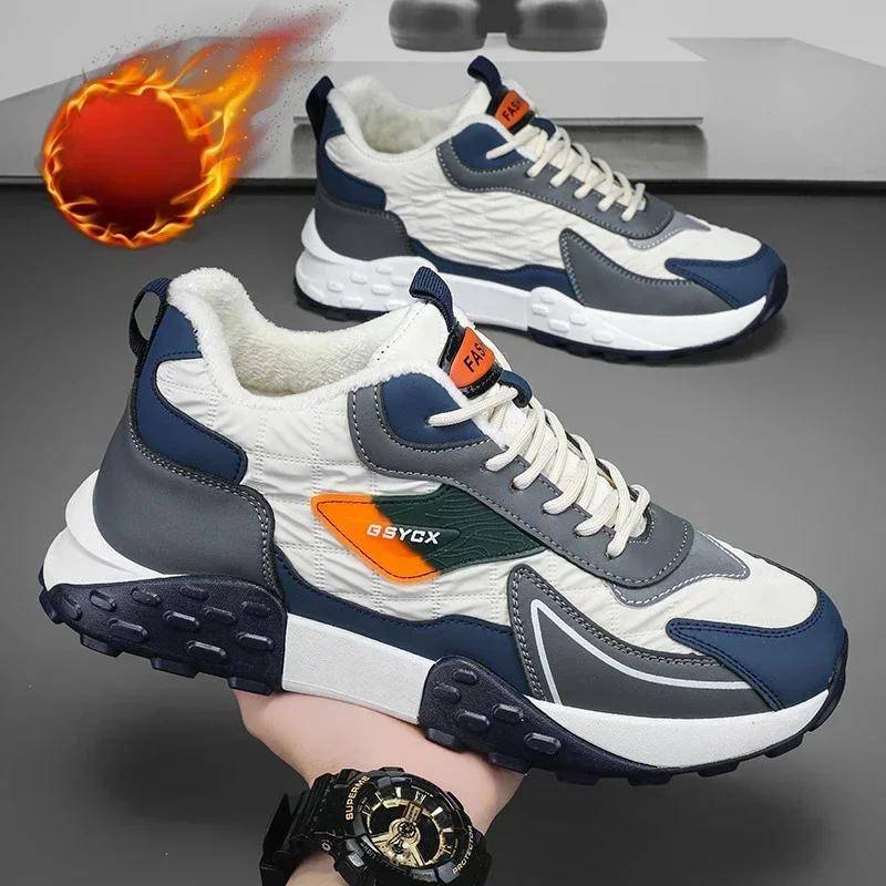 Sneakers Schuhe für Männer Luxus Plateau Herren Sneakers Hochwertige Casual Laufschuhe Winter Plus Size Baumwollschuhe Neu 45 von Joom DACH