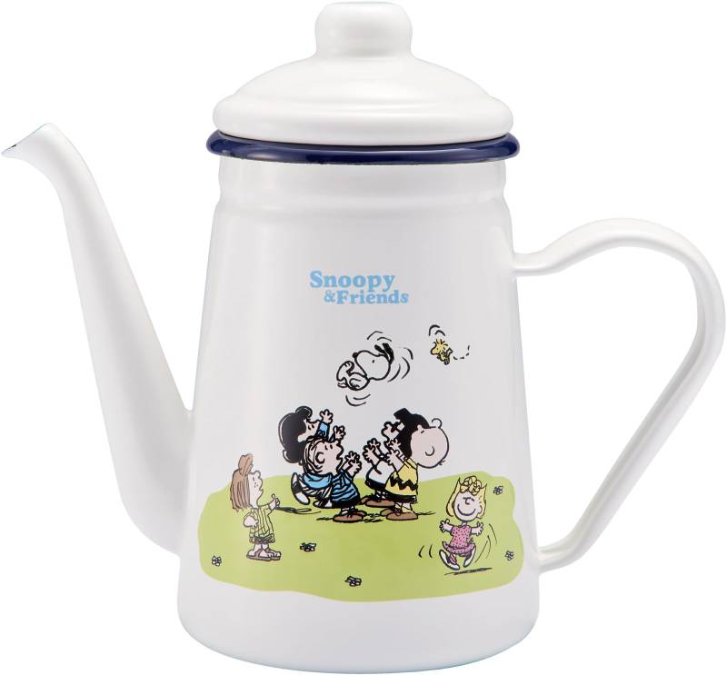 Snoopy Greenfield Emaille Kaffeekanne 1.1L SNJ-2405 von Joom DACH