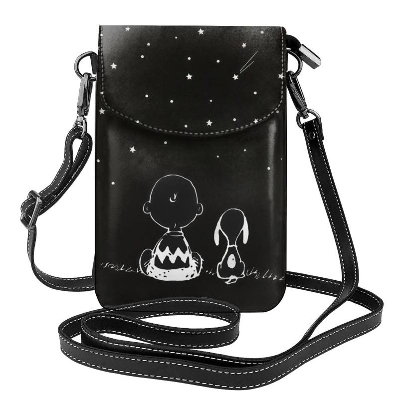 Snoopy Smartphone echt für Frauen und Dieses und beliebte Mini-Etui kann als Umhängetasche oder hoch x breit x 4cm [MINIER]-Etui, Leder, Männer verwendet werden. von Joom DACH