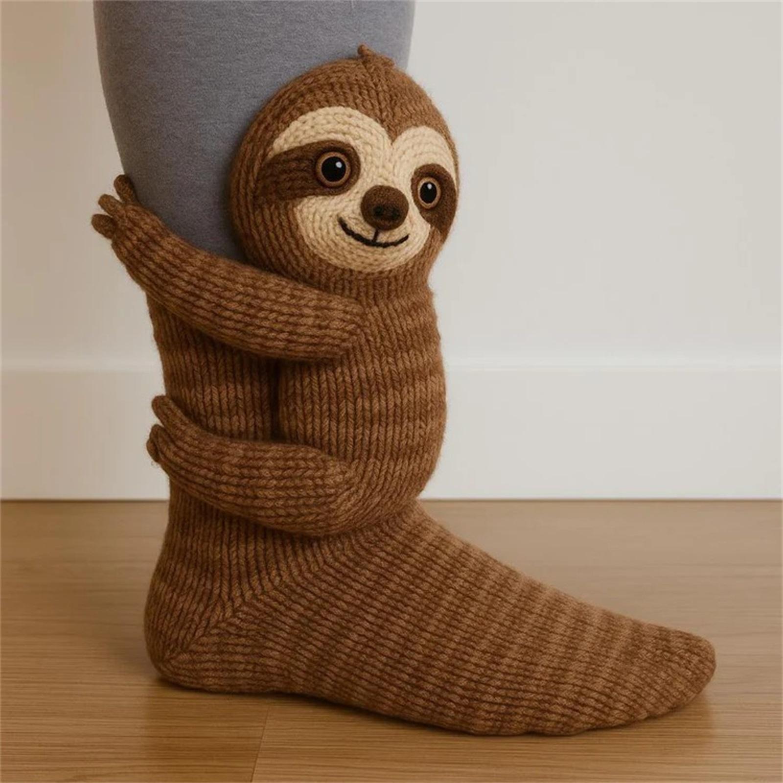 Socken Herren- und Damen lange Baumwollsocken Weihnachten gestrickte Haussocken warme Socken One Size von Joom DACH