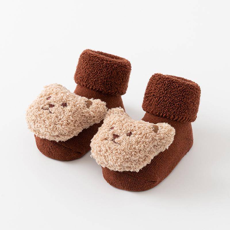 Socken für Neugeborene, Frottee-Strumpfwaren, rutschfeste Socken für Kleinkinder, Bodensocken, Plüsch-Mittelrohrsocken für Kinder M von Joom DACH