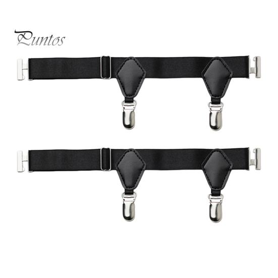Sockenhalter Strumpfbandhalter für Männer Frauen Verstellbare Rutschfeste Sockenbänder Hosenträger Wadenschlaufe Sockenclip Schnalle für Strumpf schwarz von Joom DACH
