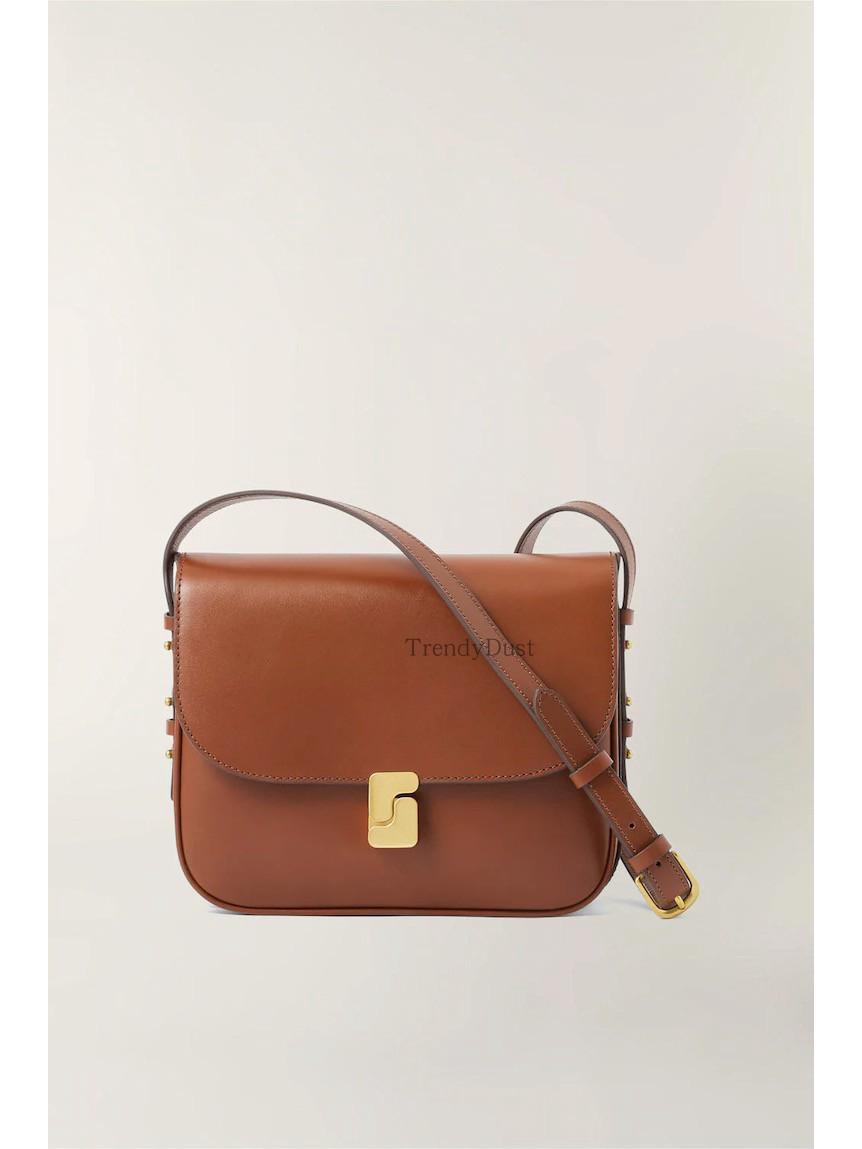 Soeur Französisches Rindsleder Schwarz Umhängetasche - Klassische & Elegante Damen Kleine Messenger Bag von Joom DACH