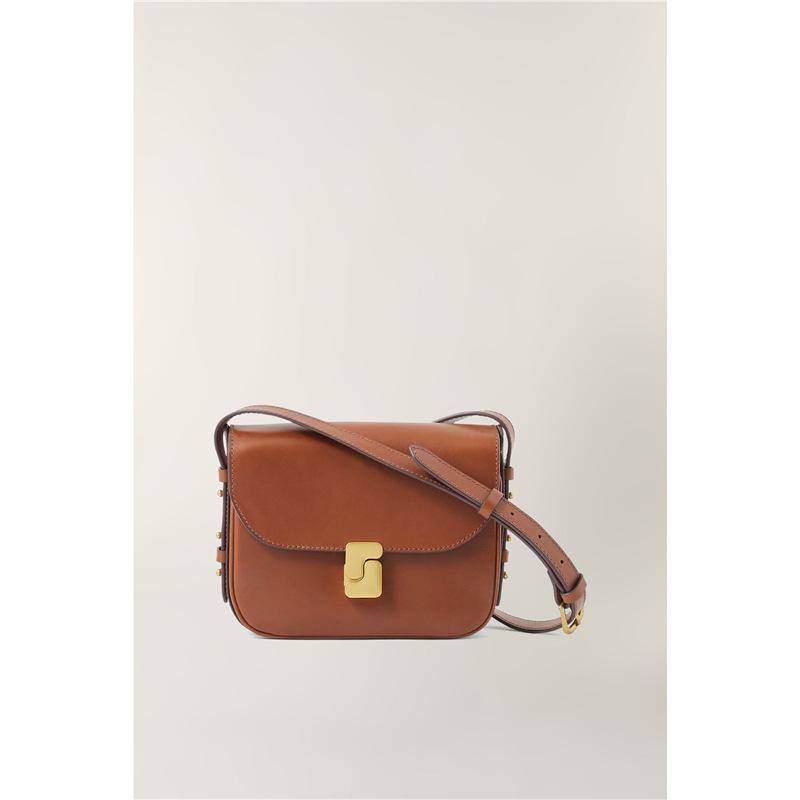 Soeur Französisches Rindsleder Schwarz Umhängetasche - Klassische & Elegante Damen Kleine Messenger Bag von Joom DACH