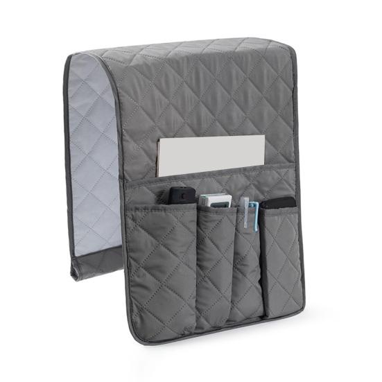 Sofa-Armlehnen-Organizer, Fernbedienungshalter mit Taschen, mehreren Fächern, einfach zu installierende Sessel-Caddy-Aufbewahrungstasche grau von Joom DACH