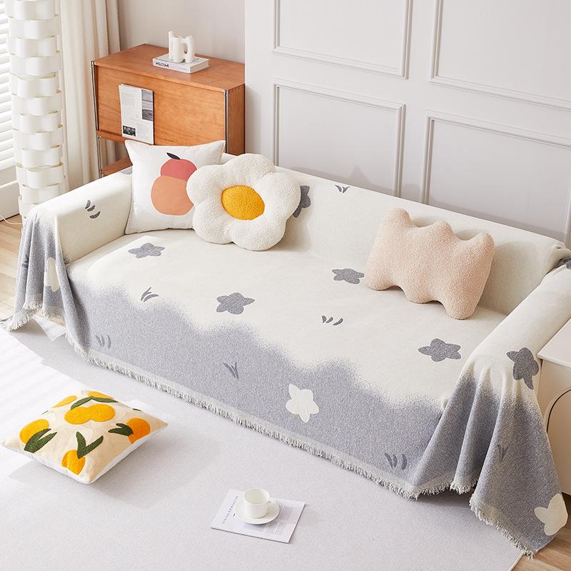 Sofa Handtuchbezug Tuch Vollständig umwickelt mit Chenille Jacquard Garn Gewebt Weich Bequem Weich Verschleißfest Beidseitig verwendbar 180x130cm1pcs von Joom DACH
