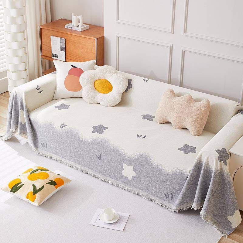 Sofa Handtuchbezug Tuch Vollständig umwickelt mit Chenille Jacquard Garn Gewebt Weich Bequem Weich Verschleißfest Beidseitig verwendbar 180x130cm1pcs von Joom DACH