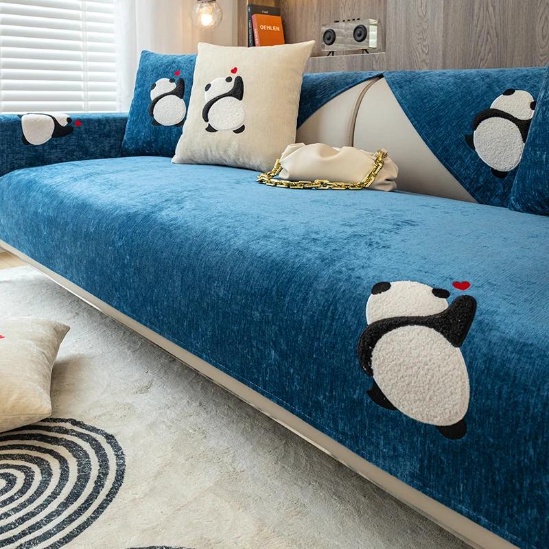 Sofabezug Kissen Kissenbezug im nordischen Stil Shanier Sofas Handtuch Ist Rutschfest Bestickter Sofabezug Staubdicht für den Haushaltsgebrauch 70X70cm 1pcs von Joom DACH