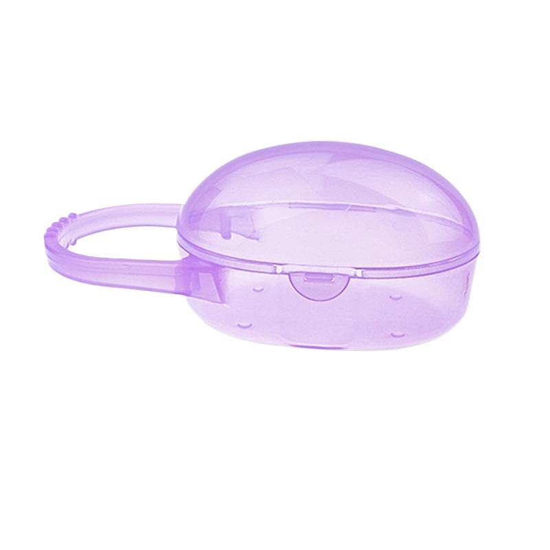 Soild Tragbare Baby Infant Kinder Schnuller Nippel Wiege Fall Halter Reise Lagerung Schnuller Box violett von Joom DACH