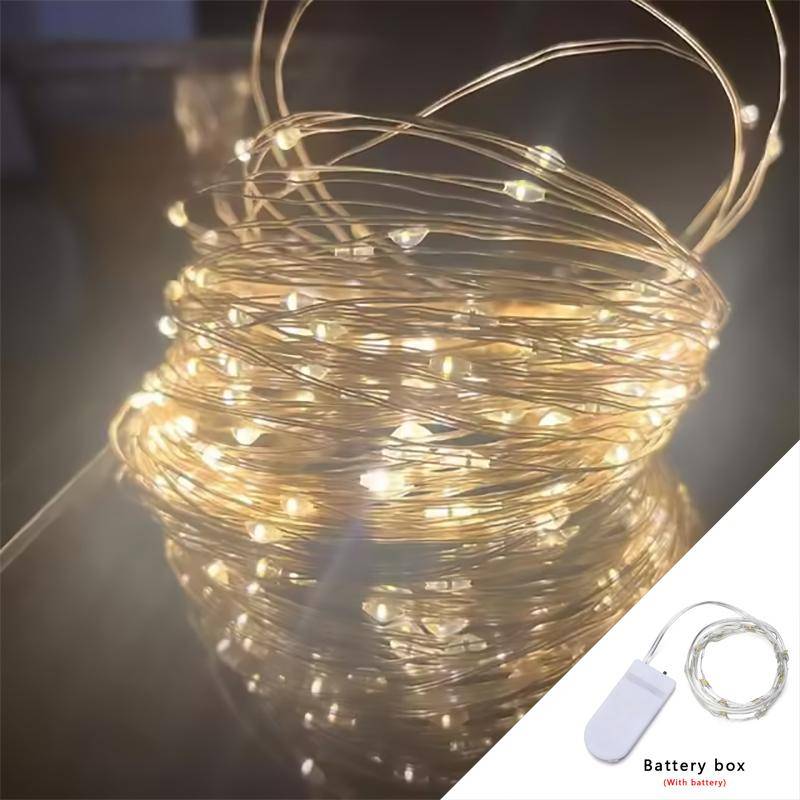 Solar Lichterkette LED Kupferdraht Fee Outdoor Garten Solar Lampen Terrasse Camping Garten Party Weihnachtsbaum Dekoration Lampen 2m 20LEDs【Battery box】 warm weiße von Joom DACH