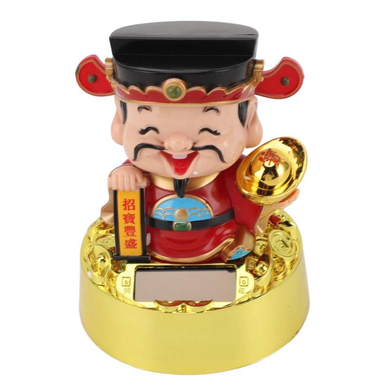 Solar Schwingende Gott des Reichtums Figur Statue Gott des Glücks Auto Armaturenbrett Ornament Feng Shui Dekor Small von Joom DACH