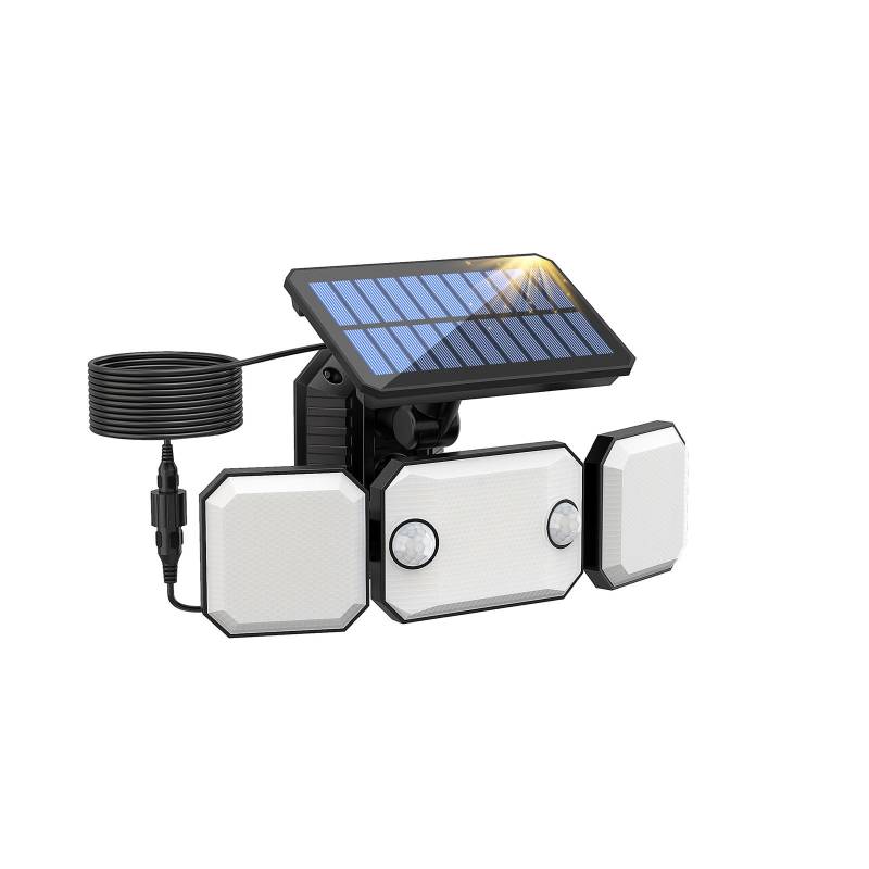 Solar-Wandleuchte, geteilt in einem, Dual-Use-Dual-Sensor-Körpersensor-Lampe, Garagenlampe, Solar-Gartenlampe schwarz von Joom DACH