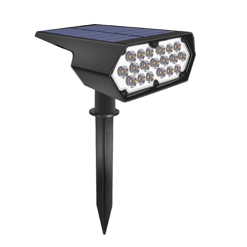 Solarbetriebene Straßenlaterne Beleuchtung Wandleuchte Garten Rasenleuchte Einstellbarer Winkel Eingebaute Batterie von Joom DACH