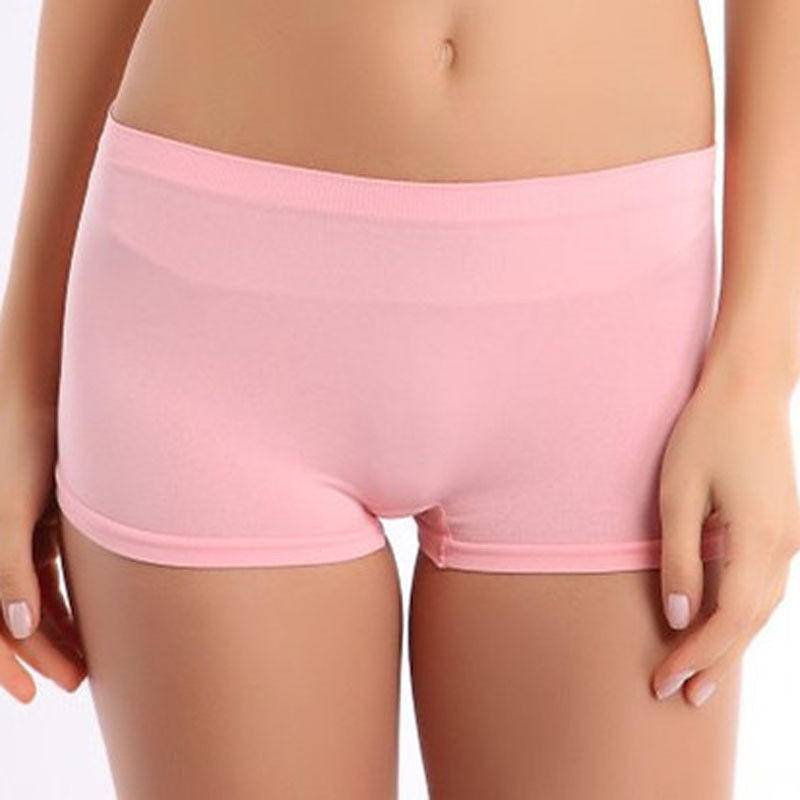 Solide, bequeme Sommer-Damen-Shorts, solide Workout-Bund-Röhrenshorts one size rosa von Joom DACH