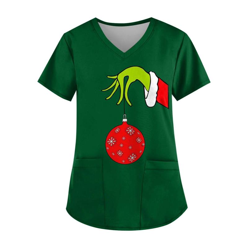 Sommer 3D-Druck Damen T-Shirt Lässig Mode V-Ausschnitt Pullover Übergröße Kurzarm T-Shirt Alltags-Tops Tees Größe XXS-6XL M von Joom DACH