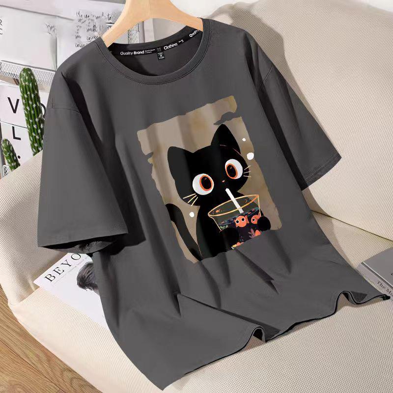 Sommer 3D-Druck Tier lose Top T-Shirt Mann Cartoon Kurzarm atmungsaktiv junge Mädchen übergroße T-Shirts paar Outfit L von Joom DACH