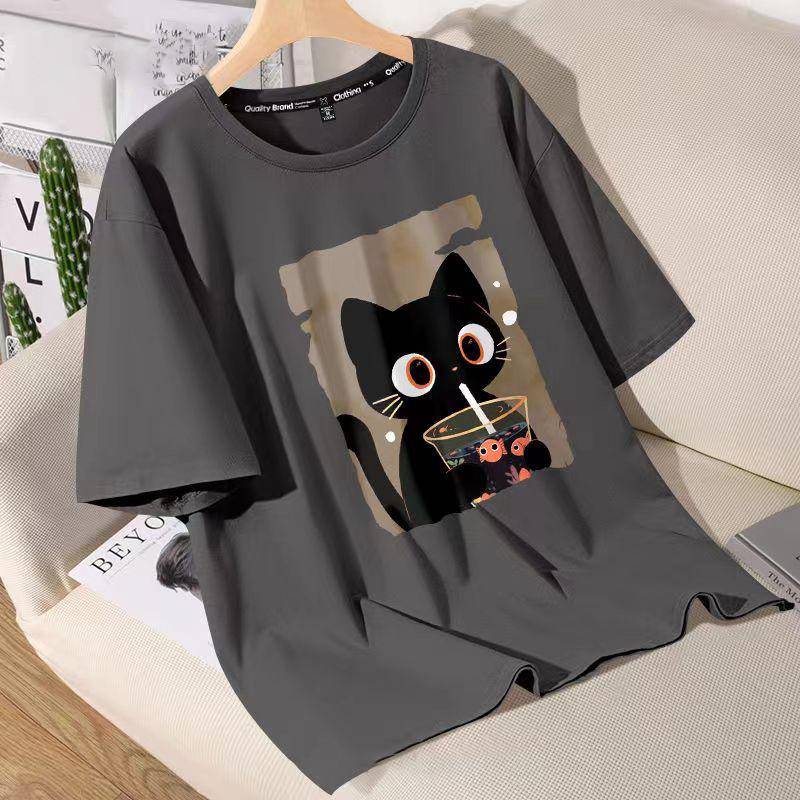 Sommer 3D-Druck Tier lose Top T-Shirt Mann Cartoon Kurzarm atmungsaktiv junge Mädchen übergroße T-Shirts paar Outfit L von Joom DACH