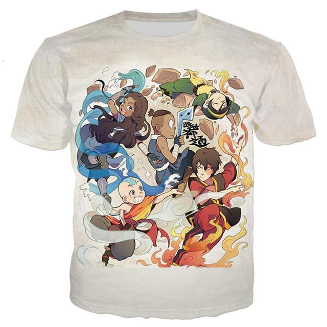 Sommer 4-13 Jahre Teen Kinder Casual T-Shirt Avatar Der Letzte Luftbender Anime 3D gedruckt Jungen Mädchen T-Shirt Kinder Baby Geburtstag Kleidung 150 von Joom DACH