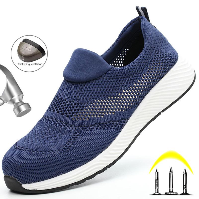 Sommer Atmungsaktive Arbeitssicherheitsschuhe Männer Frauen Arbeitsschuhe Leichte Stahlkappe Unzerstörbare Schuhe Anti-Zerschlagung Sicherheitsarbeitsstiefel 40 blau Sommer Atmungsaktive Arbeitssicherheitsschuhe Männer Frauen Arbeitsschuhe Leichte Stahlkappe Unzerstörbare Schuhe Anti-Zerschlagung Sicherheitsarbeitsstiefel 40 blau von Joom DACH