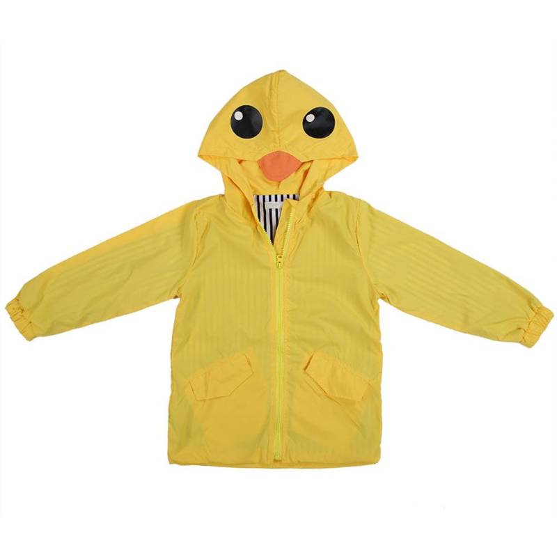 Sommer Baby Junge Mädchen Ente wasserdicht Niedlich Cartoon Kapuzenpullover Reißverschluss Jacke Outfit(90) von Joom DACH