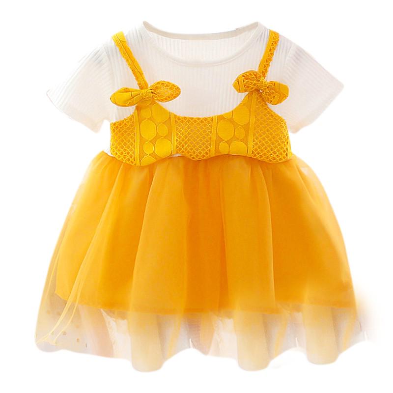 Sommer Baby Mädchen Prinzessin Kleid Gefälschte 2 Stück Kleinkind Mesh Design Kurzarm Baumwolle Sommerkleid 1-2 Years Sommer Baby Mädchen Prinzessin Kleid Gefälschte 2 Stück Kleinkind Mesh Design Kurzarm Baumwolle Sommerkleid 1-2 Years von Joom DACH