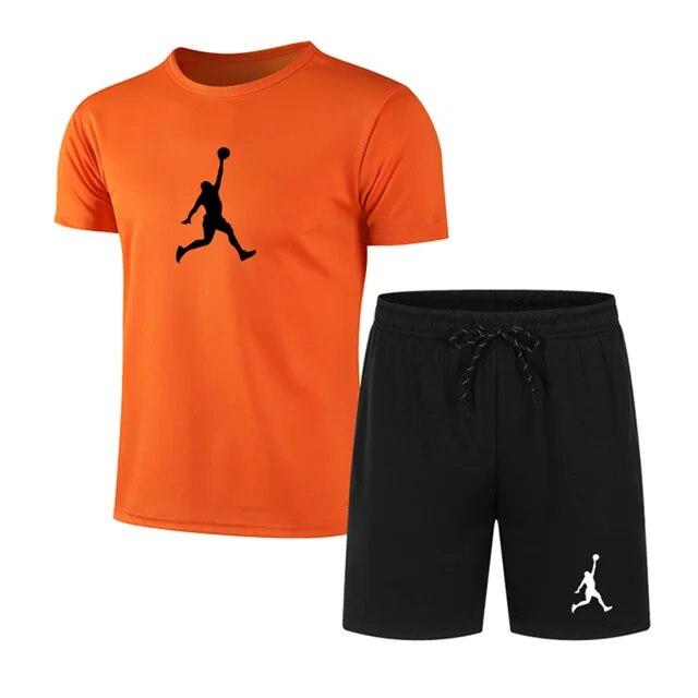 Sommer Beliebte männer T-shirt + shorts Anzug Männer Sport Anzug Druck Lässige Mode Kurzen ärmeln T-shirt Set Männer jogger Anzug Set 2XL von Joom DACH