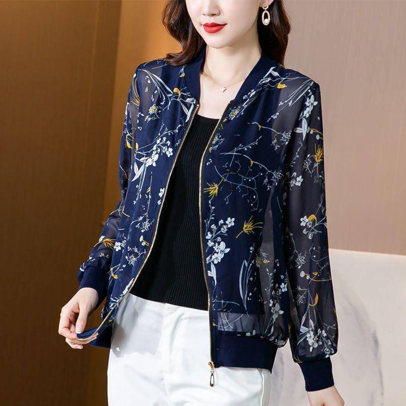Sommer Damen Chiffon Print Baseball Uniform Kurze Jacke Lässige Lose Jacke Große Größe Sonnenschutz Kleidung XXXXL Sommer Damen Chiffon Print Baseball Uniform Kurze Jacke Lässige Lose Jacke Große Größe Sonnenschutz Kleidung XXXXL von Joom DACH