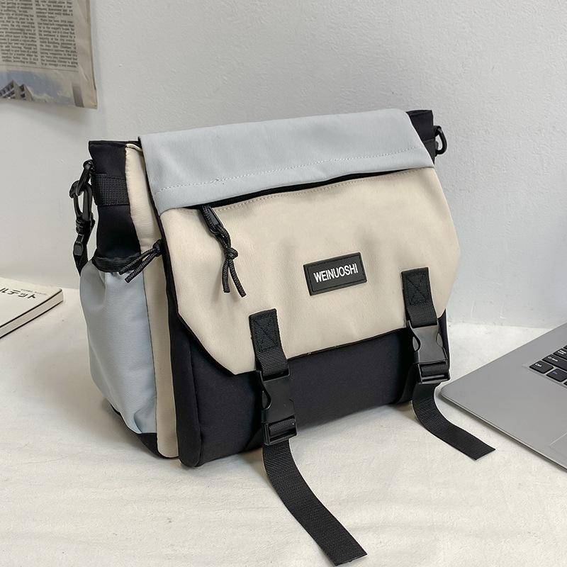 Sommer Damen Taschen für Damen Neue Kontrastfarbene Postman Bag Pendeltaschen Kleine Umhängetaschen Ein-Schulter Crossbody Taschen von Joom DACH