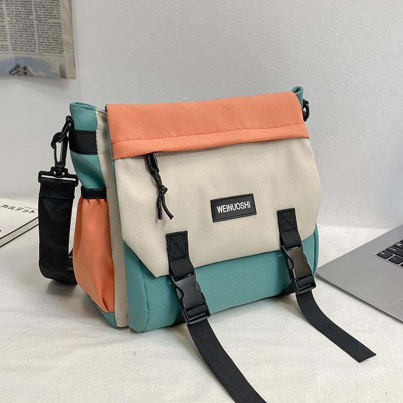Sommer Damen Taschen für Damen Neue Kontrastfarbene Postman Bag Pendeltaschen Kleine Umhängetaschen Ein-Schulter Crossbody Taschen von Joom DACH