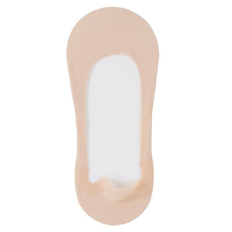Sommer Damen dünne Socken Hausschuhe Silikon rutschfeste Socke Eis Seide solide nahtlose unsichtbare weiche Socken one size beige von Joom DACH