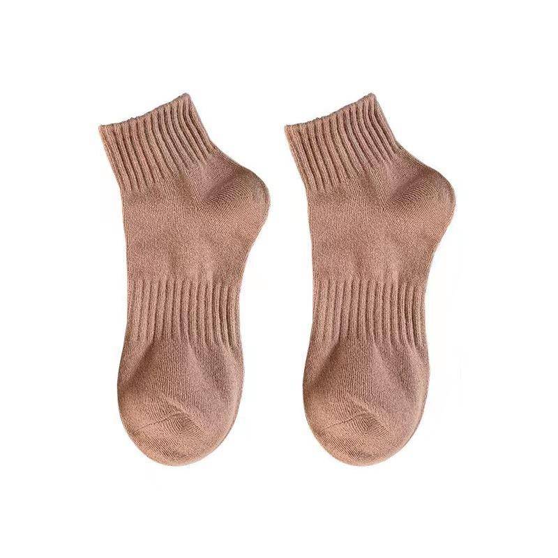 Sommer Damen einfarbig atmungsaktive Socken Anti-Geruch Schweiß Sommer Sportsocken One size kaffeebraun von Joom DACH