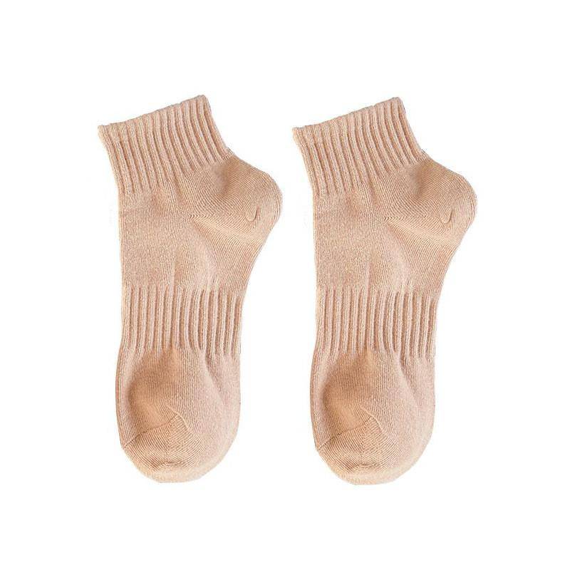 Sommer Damen einfarbig atmungsaktive Socken Anti-Geruch Schweiß Sommer Sportsocken One size licht kaffee von Joom DACH