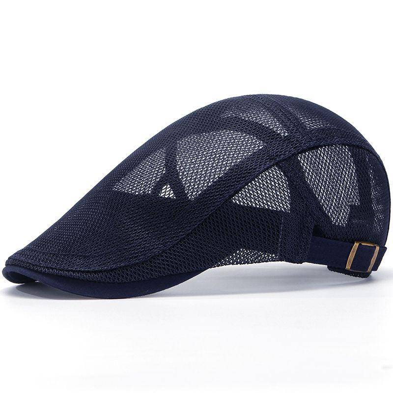 Sommer Dünne Männer Duckbill Cap Mesh Atmungsaktiv Sonnenschutz Casual Sonnenhut One size navy blau von Joom DACH