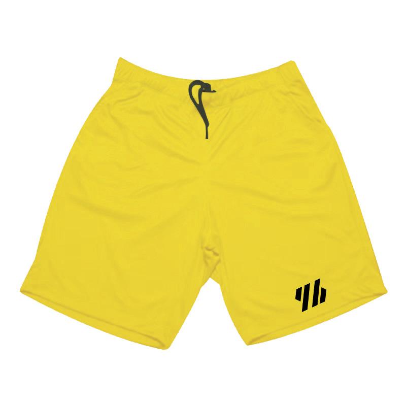 Sommer Fitness Shorts Herren Sport Laufhose Lose Elastische Schnell Trocknend Jogginghose Mesh Basketball Training Shorts L gelb von Joom DACH