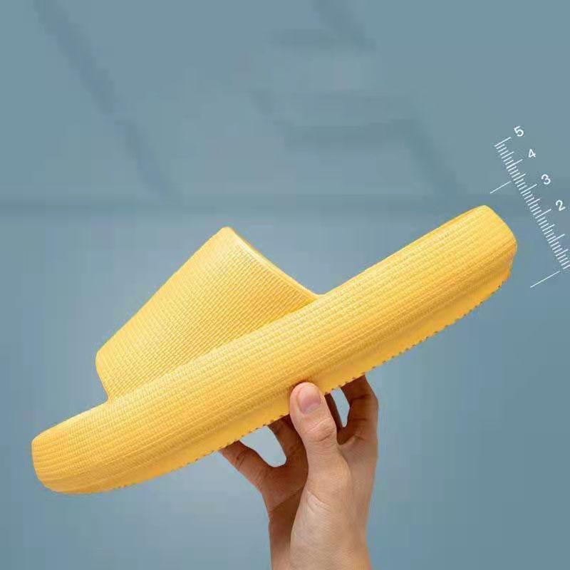 Sommer Frauen Hausschuhe 3,5 cm Dicke Plattform Indoor Bad Pantoffel Weiche EVA Anti-rutsch Hause Hausschuhe Slides Sandalen 42/43 gelb von Joom DACH