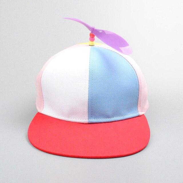 Sommer Frauen Männer Hubschrauber Propeller Baseball Caps Bunte Patchwork Sonne Kappe Kinder Kinder Einstellbare Hysterese Papa Hut 56-61cm von Joom DACH