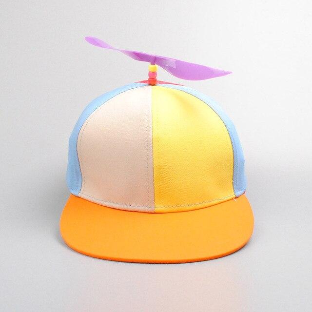 Sommer Frauen Männer Hubschrauber Propeller Baseball Caps Bunte Patchwork Sonne Kappe Kinder Kinder Einstellbare Hysterese Papa Hut 56-61cm von Joom DACH