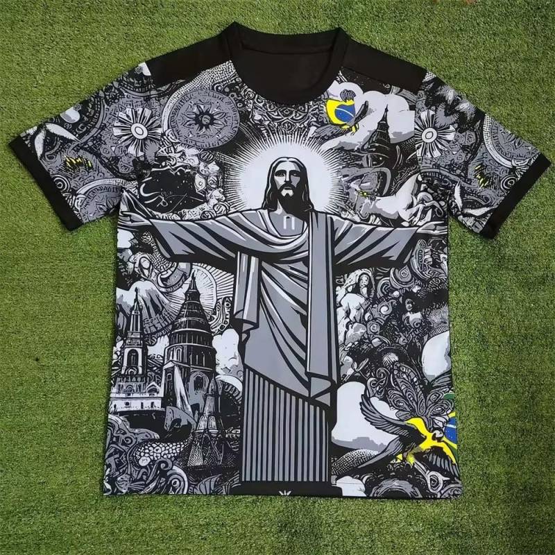 Sommer Fußballtraining Top Brasilien Special Edition Jesus Schwarz Grau Fußballtrikot Erwachsene Kinder Outdoor Männer T-Shirts Hot Top M Sommer Fußballtraining Top Brasilien Special Edition Jesus Schwarz Grau Fußballtrikot Erwachsene Kinder Outdoor Männer T-Shirts Hot Top M von Joom DACH