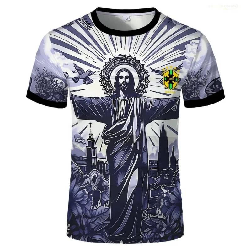 Sommer-Fußballtrainingsoberteil Brasilien Special Edition Jesus Schwarz-Grau Fußballtrikot Erwachsene Kinder Outdoor Schnelltrocknendes Oberteil 6XL M Sommer-Fußballtrainingsoberteil Brasilien Special Edition Jesus Schwarz-Grau Fußballtrikot Erwachsene Kinder Outdoor Schnelltrocknendes Oberteil 6XL M von Joom DACH