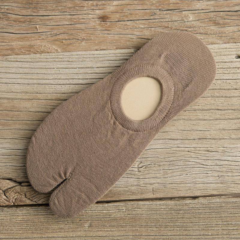 Sommer Gekämmte Baumwolle Paar Tabi Socken Solide Komfortable Atmungsaktive Zwei Zehen Socken Frauen Männer Nicht-slip Unsichtbare Low Cut boot Socke khaki von Joom DACH