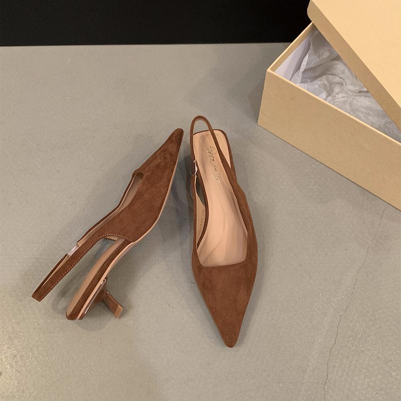 Sommer Goldene High Heel Damen Sandalen Mode Spitzschuhe Slipper Damenschuhe Elegant Stripper Party Sandalen 35 kamelfarben von Joom DACH