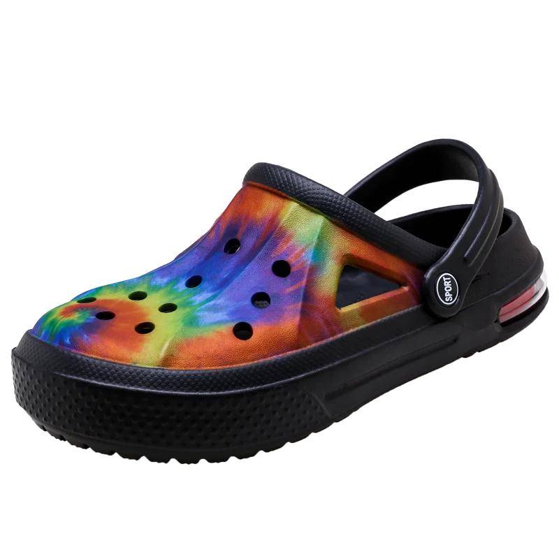 Sommer Graffiti Clog Sandalen für Herren und Damen Luftpolstersandalen Camouflage Hausschuhe Paar Garten Schuhe Herren Freizeitschuhe 36 von Joom DACH